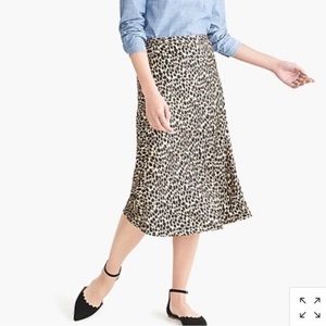 J. Crew Factory Leopard Print Skirt